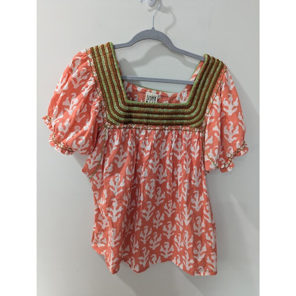 Sister Mary Boho Embroidered Top